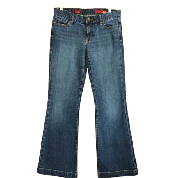 X2 Women's Dark Wash Full Length Flare Leg Jeans - Picture 2 of 7